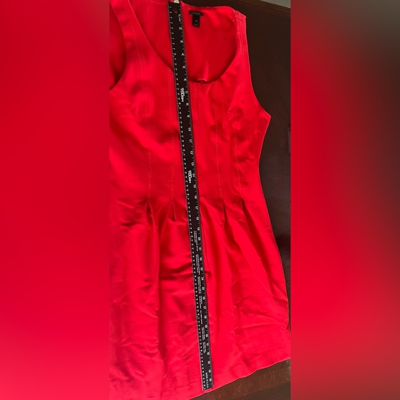 J. CREW Women's Pleated Flare Dress, Red Size 10 - Picture 7 of 7